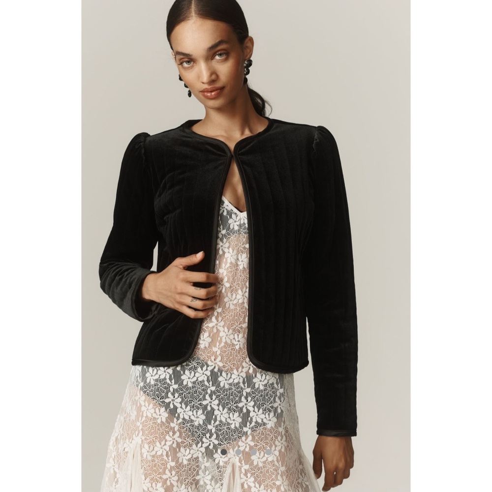 Anthropologie Sanctuary Quilted Velvet Lady Jacket